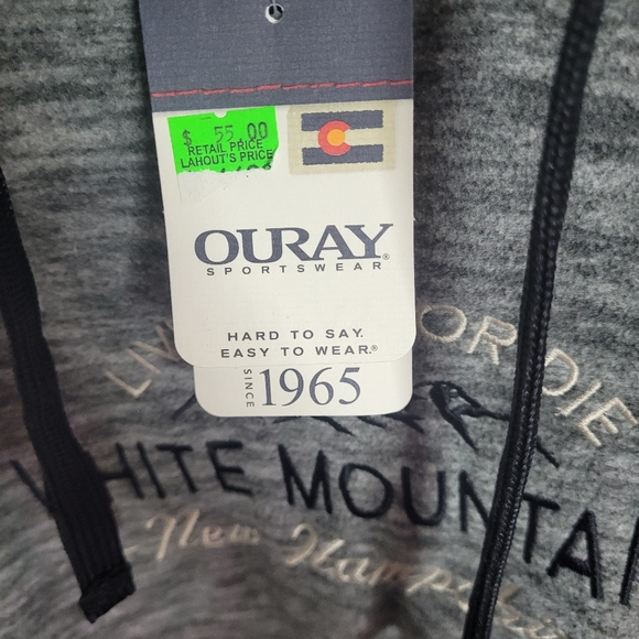 New Ouray sportswear grey hoodie size xl - Picture 7 of 11